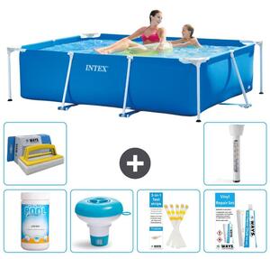 Piscina fuori terra rettangolare - 220x150x60 cm - 7 pezzi - Modello S21247