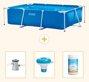 Piscina fuori terra rettangolare - 220x150x60 cm - 4 pezzi - SCB77