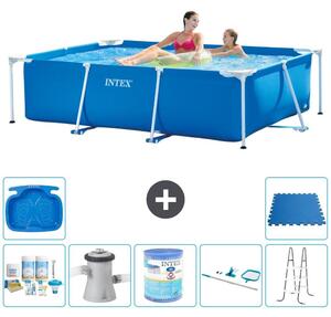 Piscina fuori terra rettangolare - 220x150x60 cm - 8 pezzi - Modello S40038