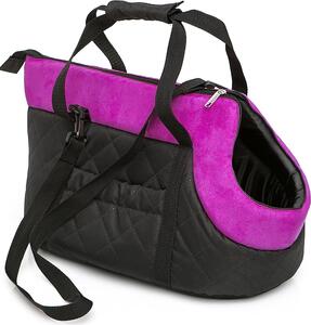 Borsa da trasporto leggera per cani R1 - morbida imbottitura, lavabile, con maniglia per il trasporto, nera