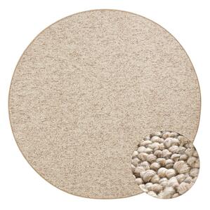 Tappeto rotondo marrone chiaro ø 133 cm Wolly - BT Carpet