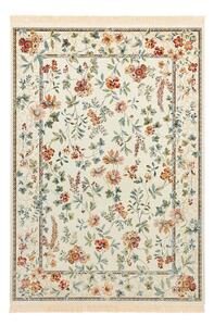 Tappeto in viscosa crema 95x140 cm Oriental Flowers - Nouristan