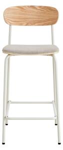 Set di 2 sgabelli da bar in colore beige-naturale (altezza seduta 66 cm) Adriana - Marckeric