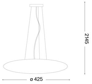 Ideal Lux - Lampadario a sospensione con cavo SMARTIES 3xE27/42W/230V, diam. 42,5 cm, bianco