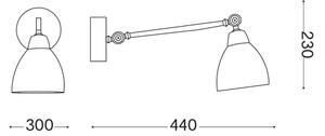 Ideal Lux - Lampada da parete NEWTON 1xE27/42W/230V cromo lucido