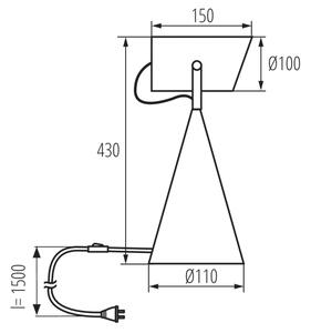 Kanlux 36260 - Lampada da tavolo LARATA 1xE27/5W/230V bianca