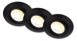 Briloner 7586035 - set di 3 faretti LED da incasso per bagno KLIRA LED/4,9W/230V IP23, nero