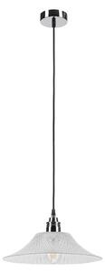 Lampada a sospensione con cavo JULL 1xE27/15W/230V, cromo lucido/trasparente