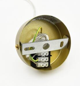 Lampadario a cavo SOLARI 10xE14/15W/230V oro/nero fumé