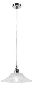 Lampada a sospensione con cavo JULL 1xE27/15W/230V, cromo lucido/trasparente