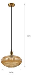 Lampadario a sospensione MILOU 1xE27/15W/230V oro/beige fumé