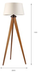 Lampada da terra AIDA 1xE27/15W/230V rovere/crema