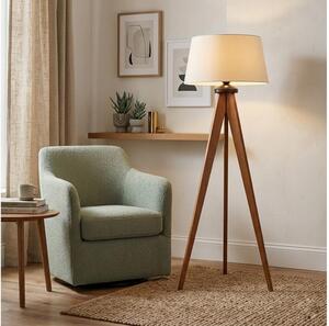 Lampada da terra AIDA 1xE27/15W/230V rovere/crema