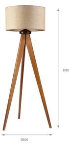Lampada da terra AIDA 1xE27/15W/230V rovere/rafia