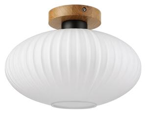 Plafoniera HARMA WOOD 1xE27/15W/230V rovere/bianco diam. 30 cm