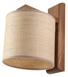Applique AIDA 1xE27/15W/230V rovere/rafia