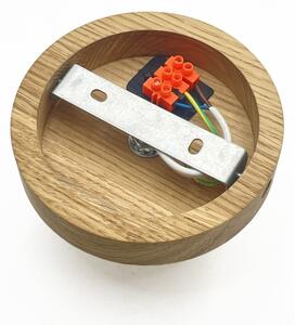 Plafoniera HARMA WOOD 1xE27/15W/230V rovere/bianco diam. 30 cm