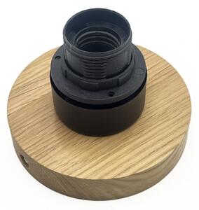 Plafoniera HARMA WOOD 1xE27/15W/230V rovere/bianco diam. 30 cm