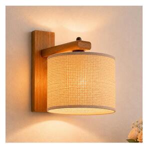 Applique AIDA 1xE27/15W/230V rovere/rafia