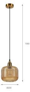 Lampadario sospeso con cavo MILOU 1xE27/15W/230V oro/beige fumé