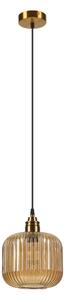 Lampadario sospeso con cavo MILOU 1xE27/15W/230V oro/beige fumé