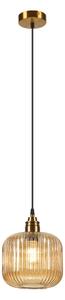 Lampadario sospeso con cavo MILOU 1xE27/15W/230V oro/beige fumé