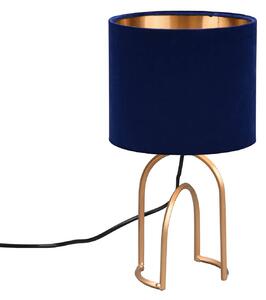 Reality Leuchten Lampada da tavolo Grace, Ø 18 cm, viola/oro