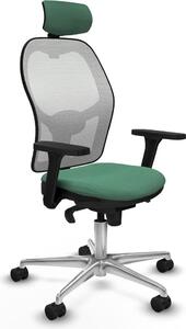 Sedia da ufficio con poggiatesta Piqueras y Crespo 3D086N2 Verde smeraldo