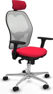 Sedia da ufficio con poggiatesta Piqueras y Crespo 3D086N2 Rosso
