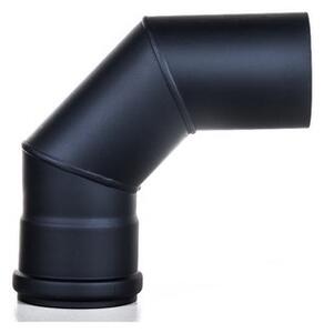 Gomito 90° nero in ghisa Ø 80 mm MF per stufa a pellet
