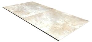 Pavimento grès porcellanato effetto travertino 50 x 50 cm Alfalux collezione Poseidon noce