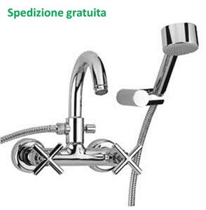 Miscelatore vasca doccia duplex Paini serie Tubos 79CR105 cromato