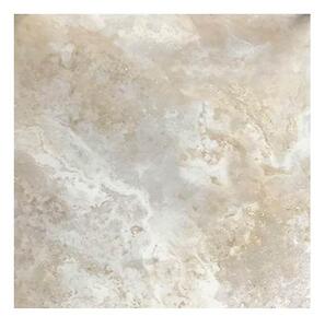 Pavimento grès porcellanato effetto travertino 50 x 50 cm Alfalux collezione Poseidon noce