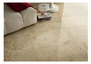 Pavimento grès porcellanato effetto travertino 50 x 50 cm Alfalux collezione Poseidon noce