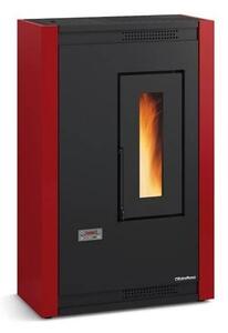 Stufa a pellet slim 4,4 kW La Nordica-Extraflame mod. Luisella bordeaux
