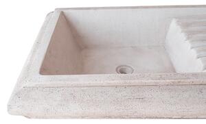 Lavabo Da Giardino In Cemento 100x50xh20 cm Brecciato Artistica Mediterranea Rosa