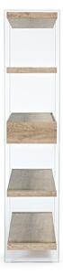 Libreria In Vetro 2 Cassetti 4 Mensole In Legno Rovere Line Kenya Bizzotto 90x39x180