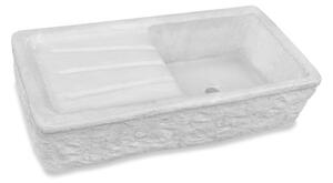 Acquaio Da Esterno Artistica Mediterranea modello Lavabo Pietra LA08 Bianco
