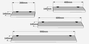 Set 4 Mensole A Parete Effetto Legno Rovere Spessore 18 mm Flying