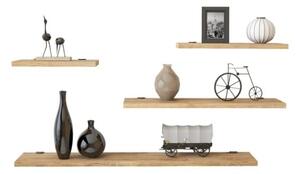 Set 4 Mensole A Parete Effetto Legno Rovere Spessore 18 mm Flying