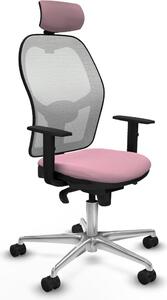 Sedia da ufficio con poggiatesta Piqueras y Crespo 1D086N2 Rosa