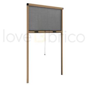 Zanzariera Per Finestra A Rullo Verticale Riducibile Con Frizione 140x170 Bronzo Sangiorgio