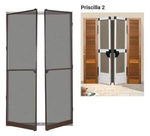 Zanzariera Per Porta A Battente 2 Ante 150x240 Telaio Alluminio Bronzo Sangiorgio