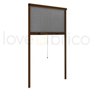 Zanzariera Per Finestra A Rullo Verticale Riducibile Con Frizione 60x150 Marrone Sangiorgio