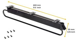 Appendiabiti estraibile per armadi da 80 cm in alluminio verniciato nero