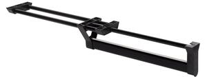 Appendiabiti estraibile per armadio da 35 cm in alluminio verniciato nero