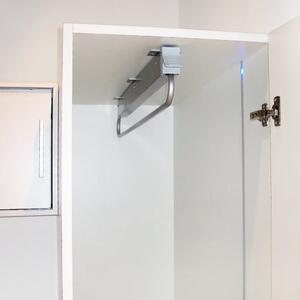 Appendiabiti estraibile per armadi da 80 cm in alluminio