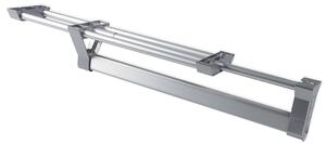 Appendiabiti estraibile per armadio da 35 cm in alluminio anodizzato grigio