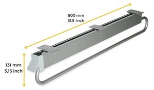 Appendiabiti estraibile per armadi da 80 cm in alluminio