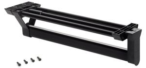 Appendiabiti estraibile per armadio da 35 cm in alluminio verniciato nero
